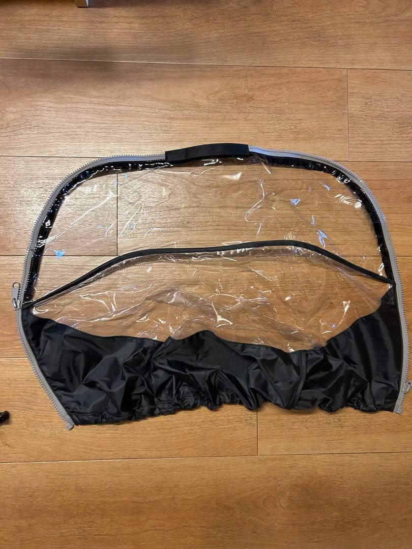 チャイルドシートカバー 透明カバー付き グレー