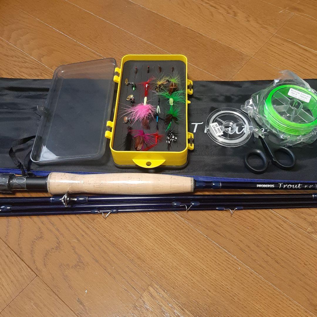 ★新品NEW！★フライフィッシング一式セット★９ｆｔ★＃６番★送料込み！★