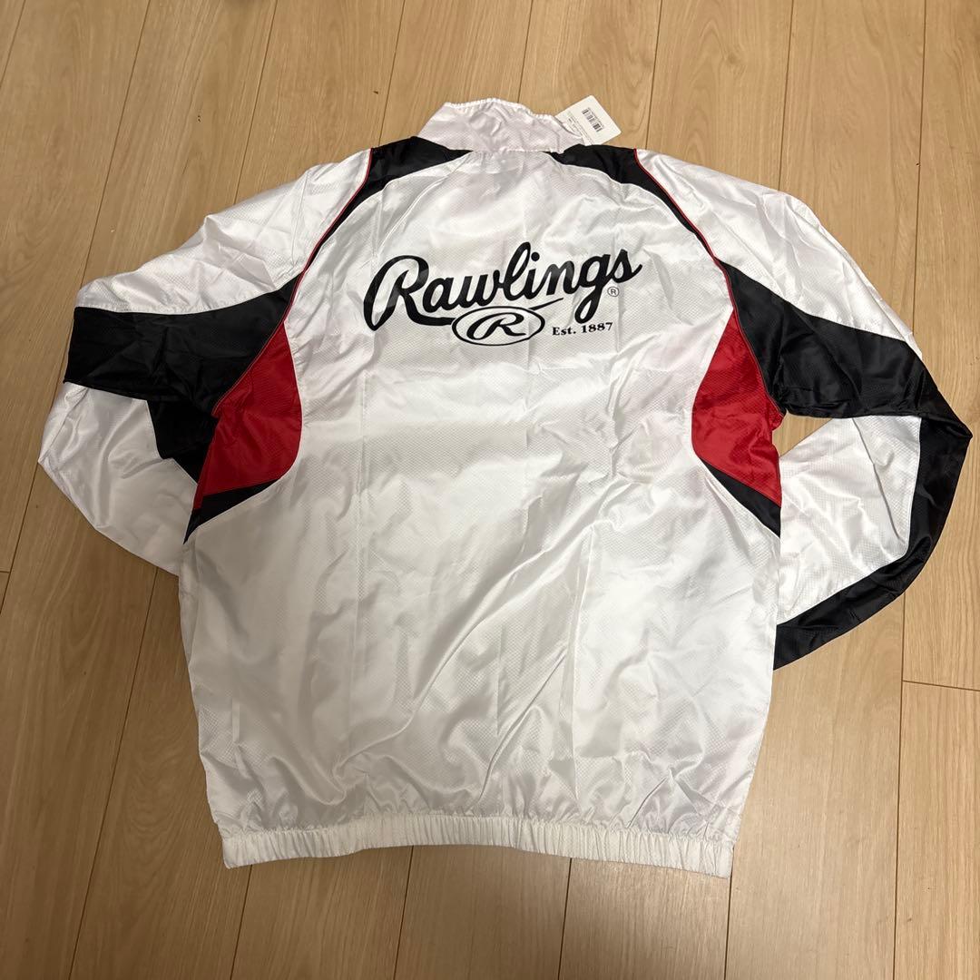 新品　Rawlings ジップアップジャケット ホワイト/レッド/ブラック