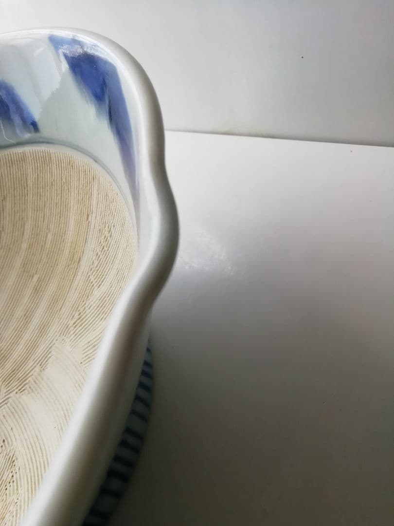 骨董のすり鉢　染付　ボウル