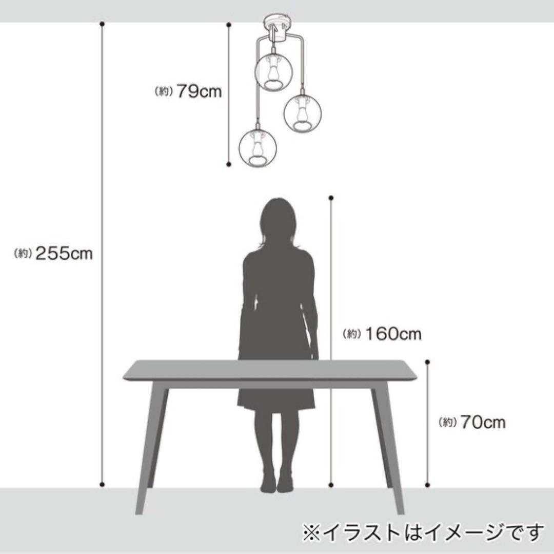 ひ*ん様 【美品】 ニトリ 天井照明 ペンダントライト VERRE 3T クリア