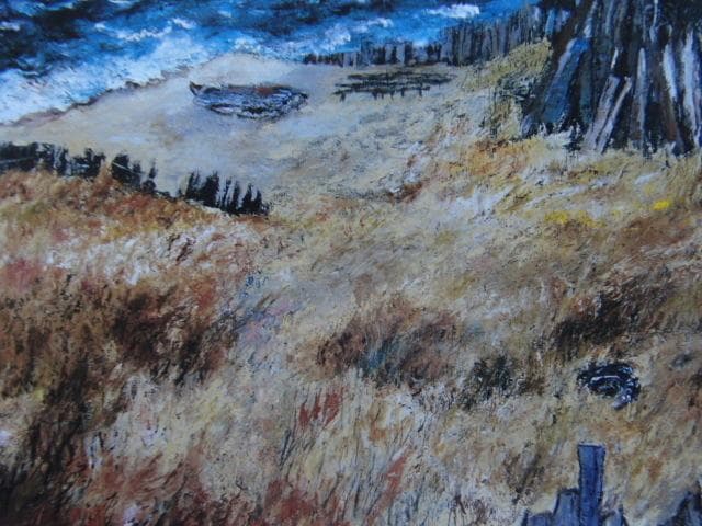 大國章夫【鳶の浜】希少画集画、状態良好、新品高級額装付