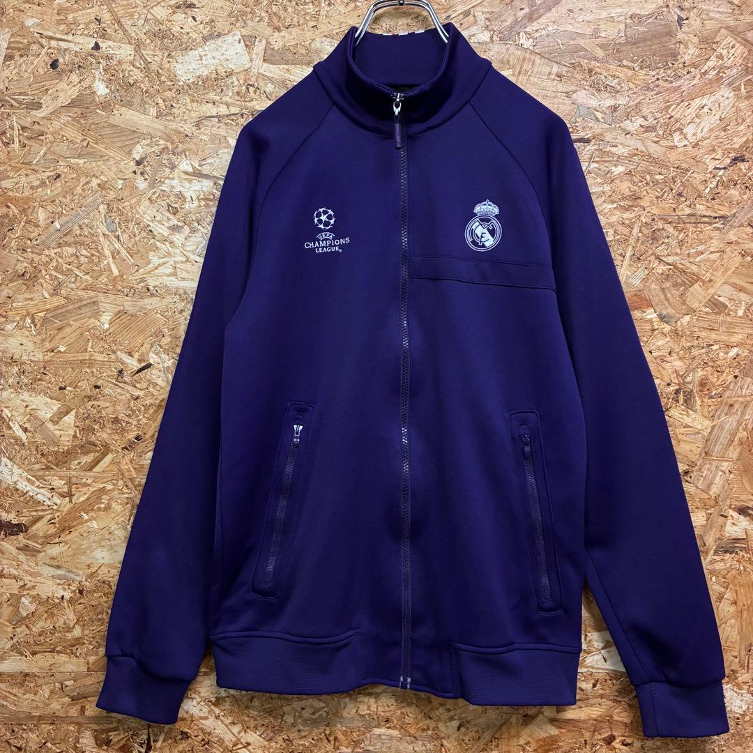 ★adidas★レアルマドリード★トラックジャケット★M★紫★古着★送料無料★