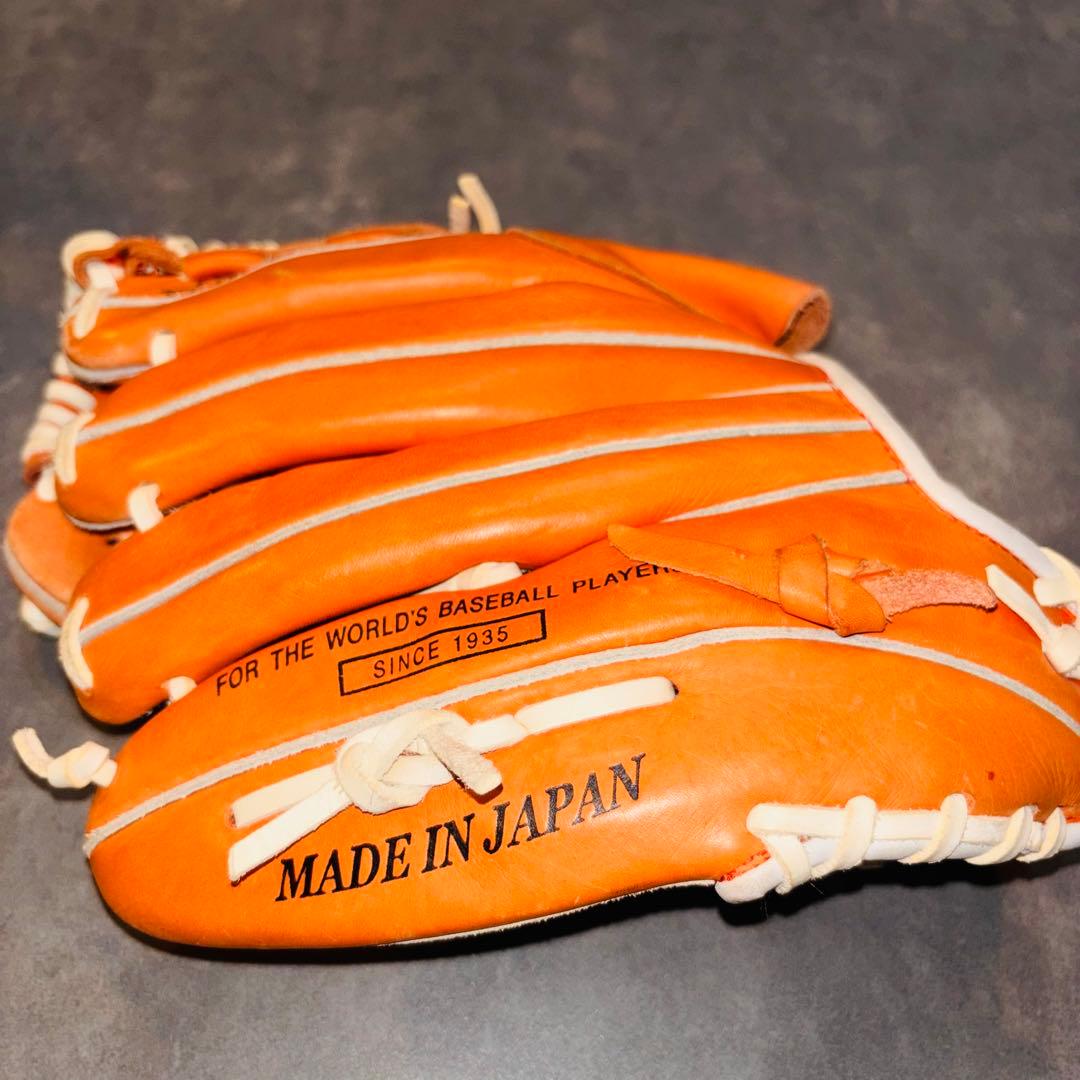 美品！本革 日本製 デサント The Stadium 投手用 グラブ グローブ