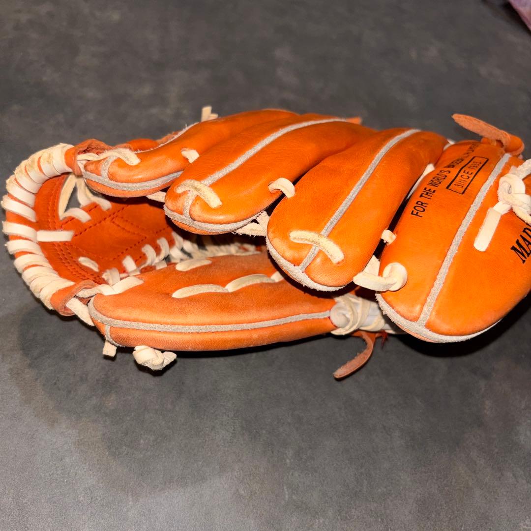 美品！本革 日本製 デサント The Stadium 投手用 グラブ グローブ