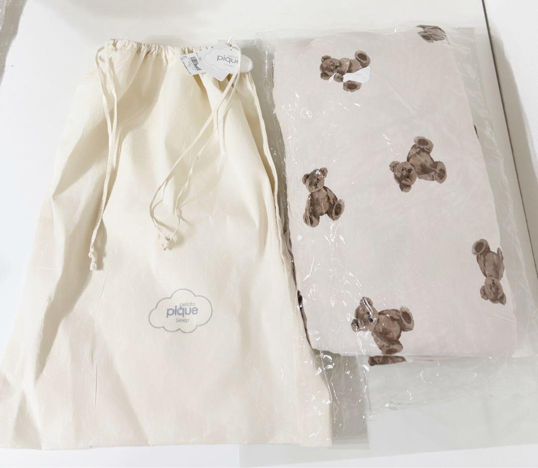 新品　ジェラピケ　ベア　寝具カバー　ダブル　３点セット　マットレス用