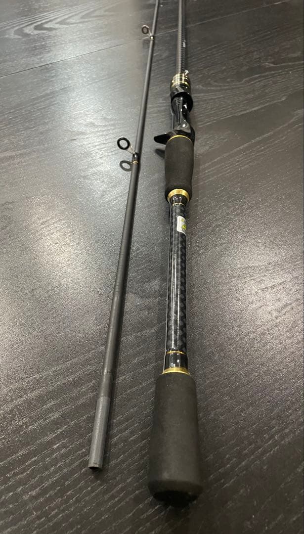 バス釣りセットベイトロッド&ベイトリール（パワーハンドル右巻）リール糸巻き付き