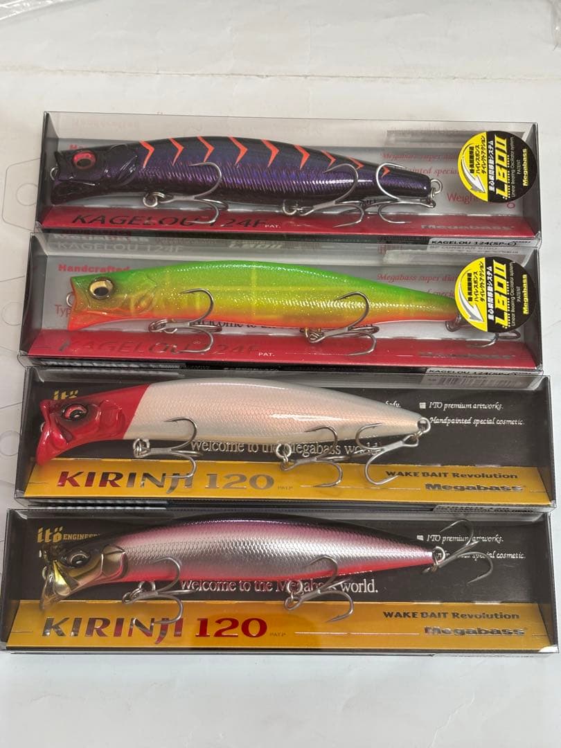 メガバス セット カゲロウ 124F キリンジ 120 ランカーランチボックス