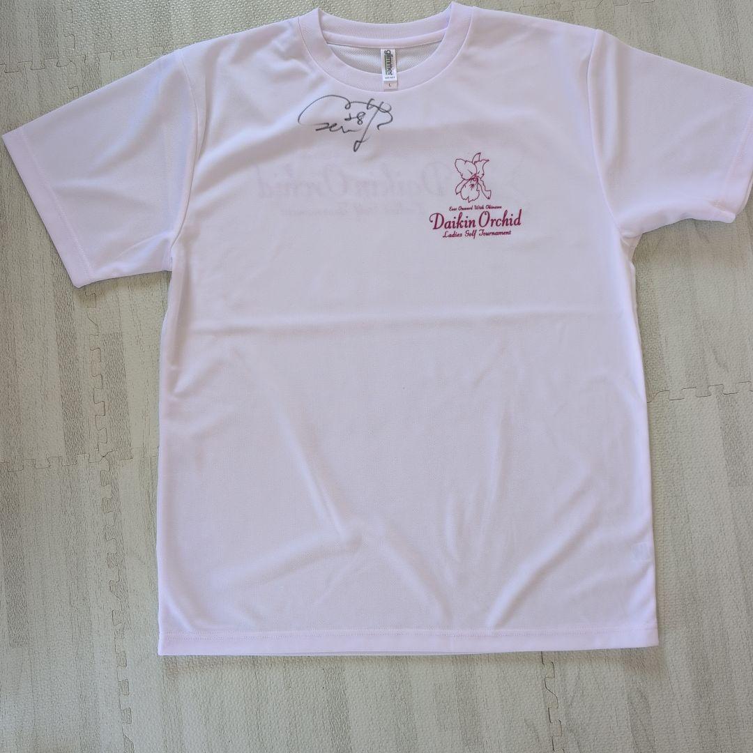 【貴重】女子プロゴルフ 脇元華選手 直筆サイン入りTシャツ ダイキンオーキッド