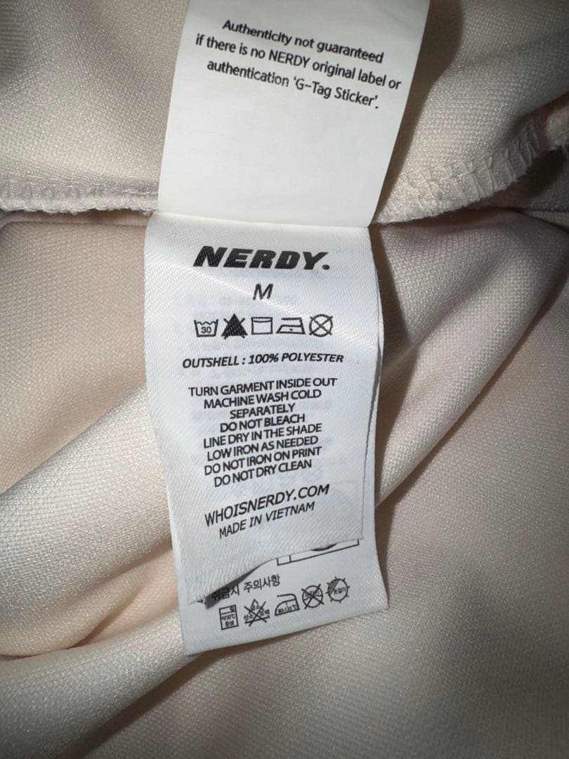 NERDY トラックジャケット パンツ セットアップ ホワイト M 未使用品