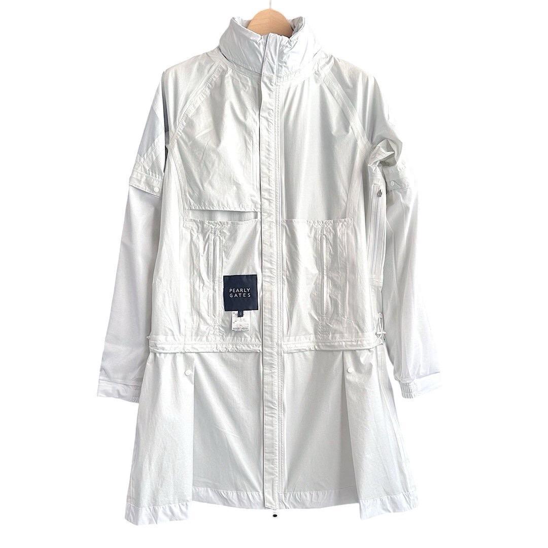 542　パーリーゲイツ ビックロゴレインワンピース定価44000円 白 2