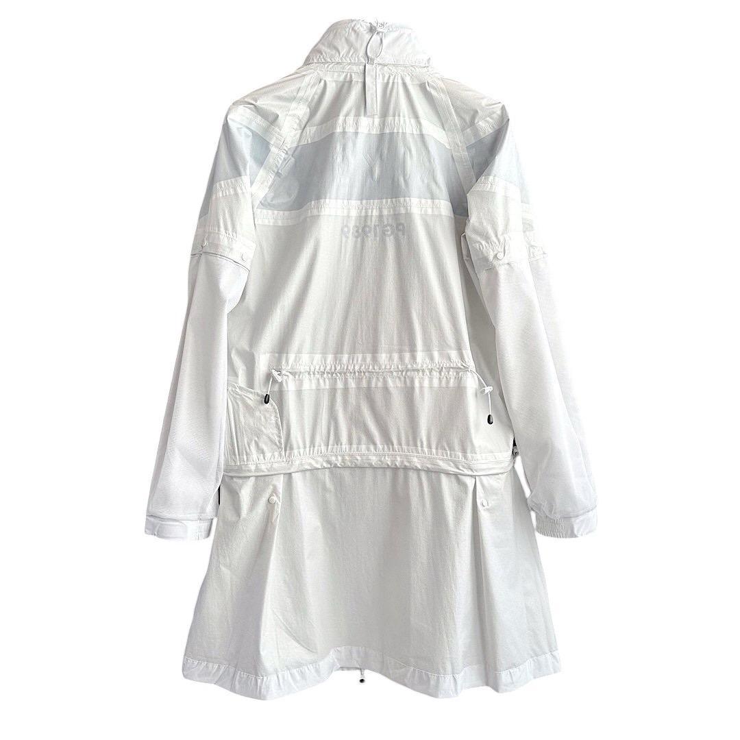 542　パーリーゲイツ ビックロゴレインワンピース定価44000円 白 2