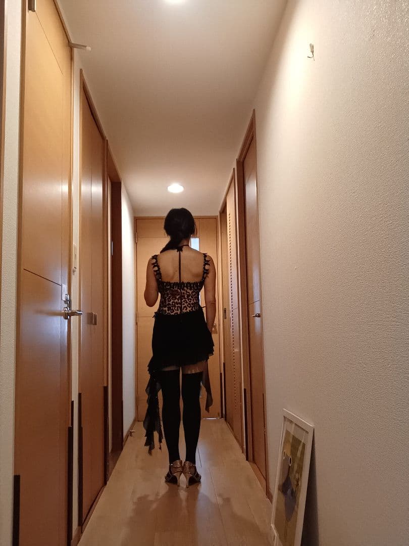ヒョウ柄社交ダンスドレスHao D