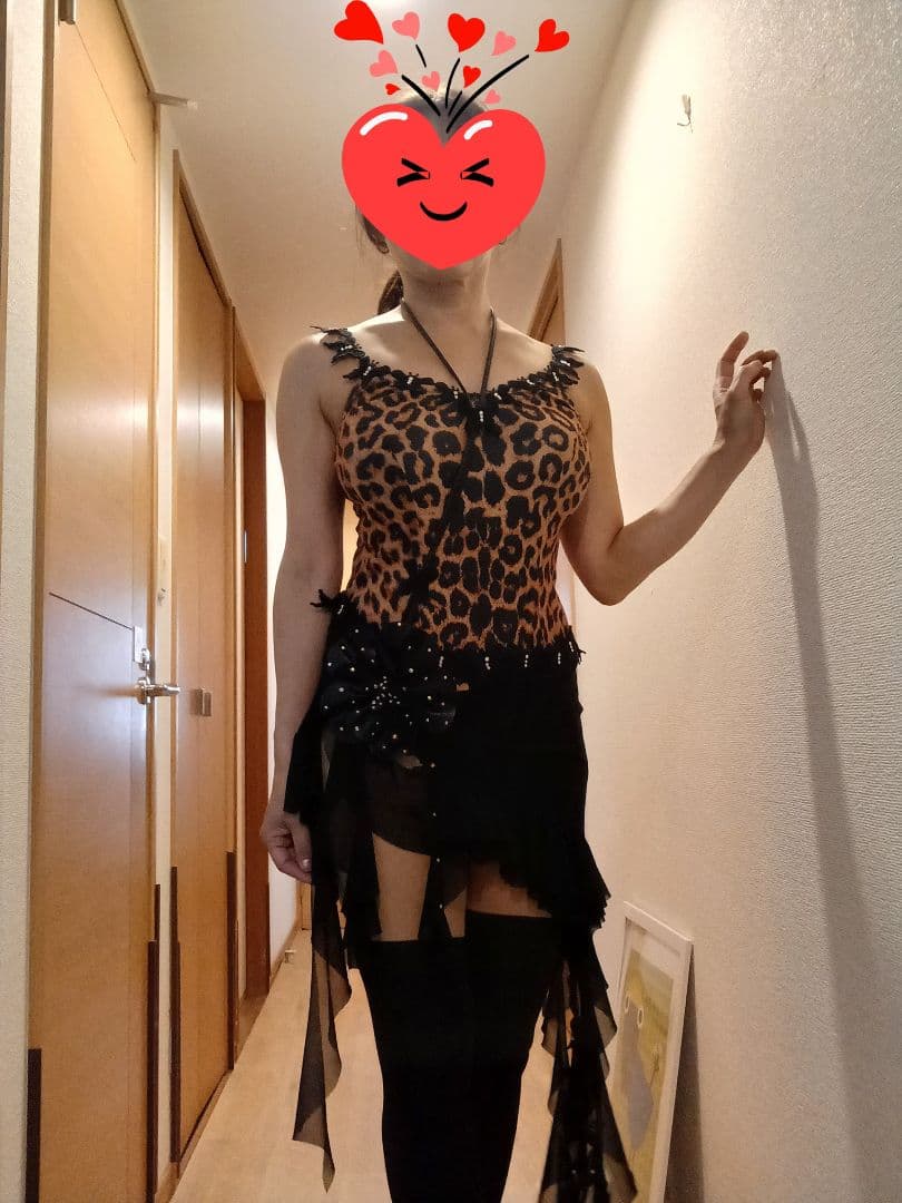 ヒョウ柄社交ダンスドレスHao D