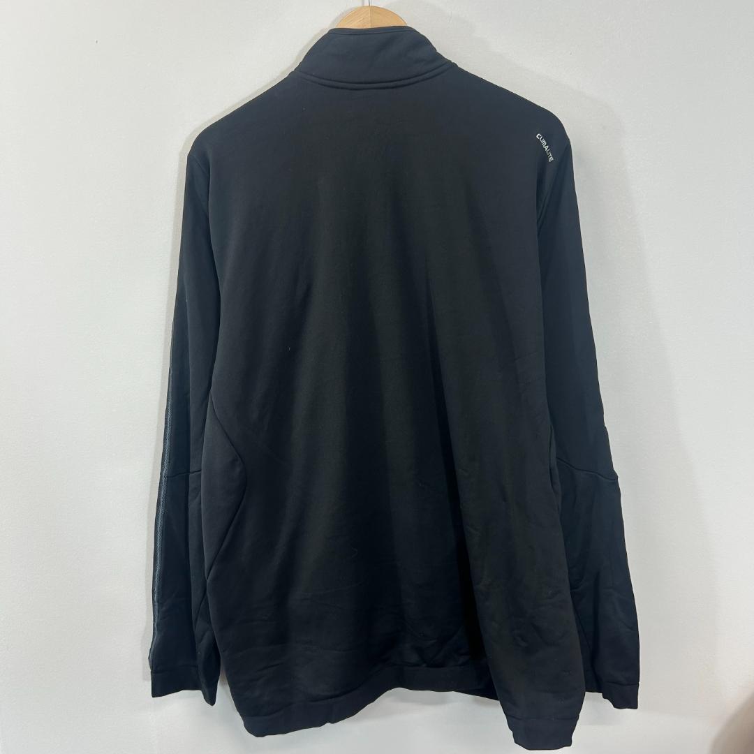 adidas フルジップ トラックジャケット ブラック