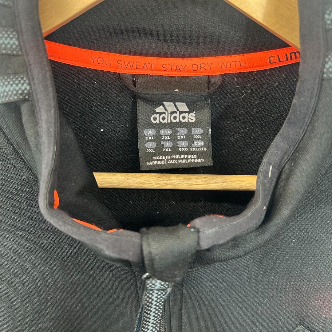 adidas フルジップ トラックジャケット ブラック