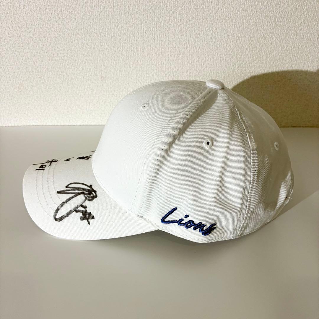 激レア直筆 西武ライオンズ レジェンド3名 サイン入りキャップ 西口/豊田/潮崎