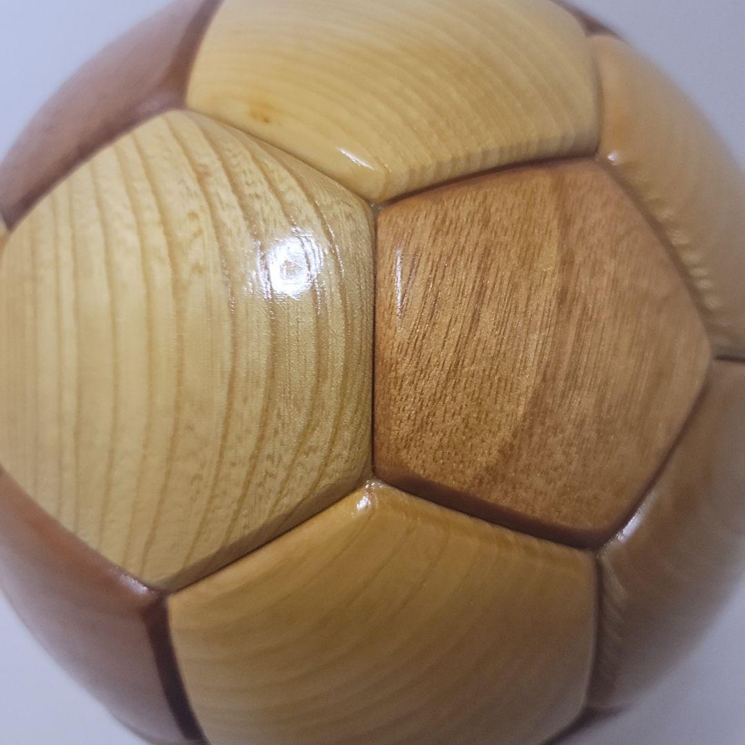 木製 サッカーボール型 約22cm