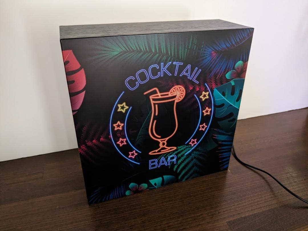 カクテルバー パブ スナック 酒 ランプ 看板 置物 雑貨ライトBOX 電飾看板