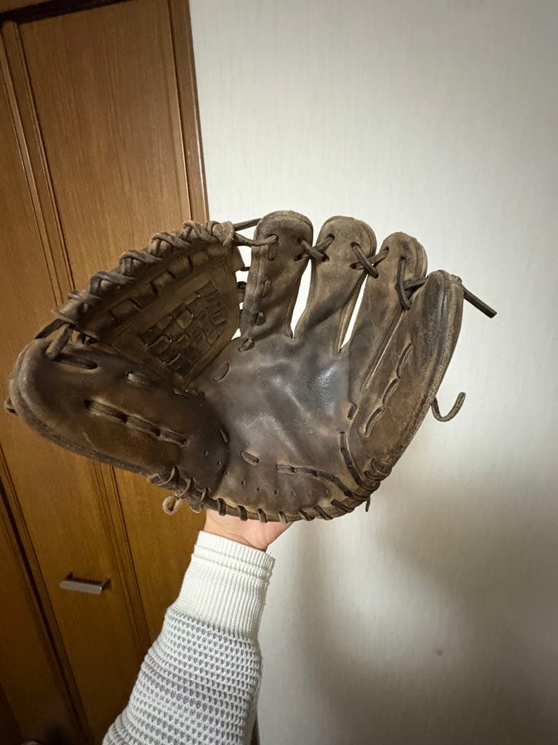 ZETT 硬式グローブ ブラウン 使用感あり