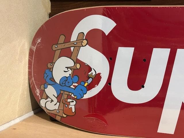 ♪送料無料★Supreme★希少★デッキ★Smurfs★2022AW★赤★新品♪
