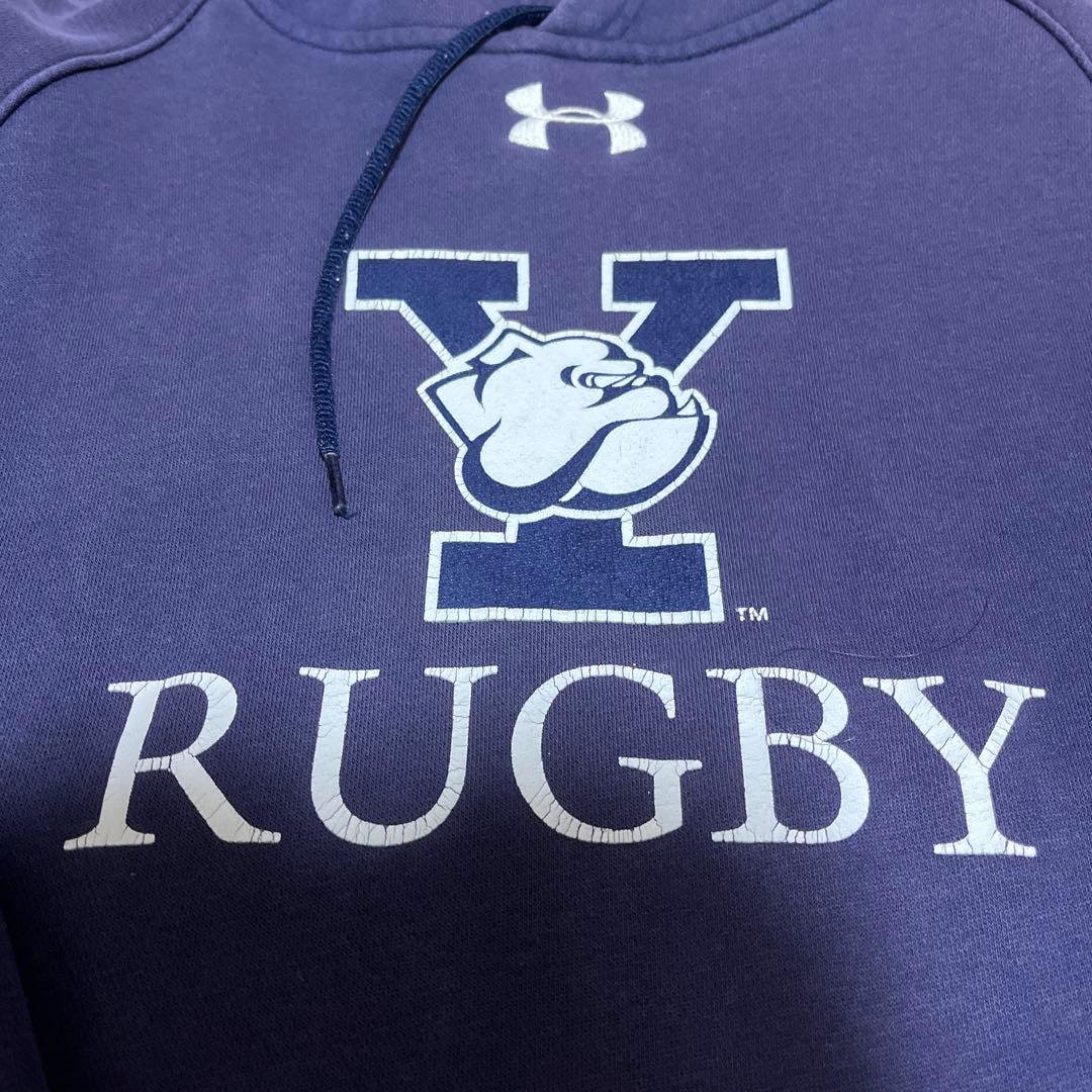 イエール大学ラグビー部 　Under Armour ネイビーフーディ ラグビー
