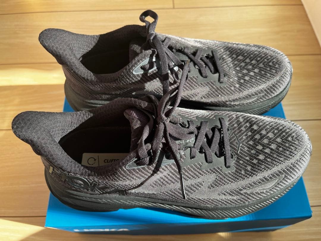 HOKA スニーカー　CLIFTON 9 ブラック 男女兼用