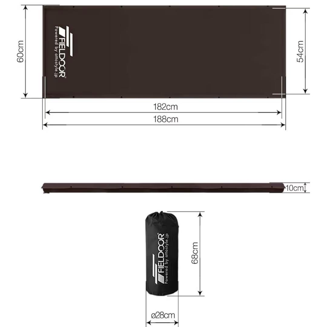 FIELDOOR 10cm厚 自動膨張マットレス 大型バルブ エアーマット　✖️2