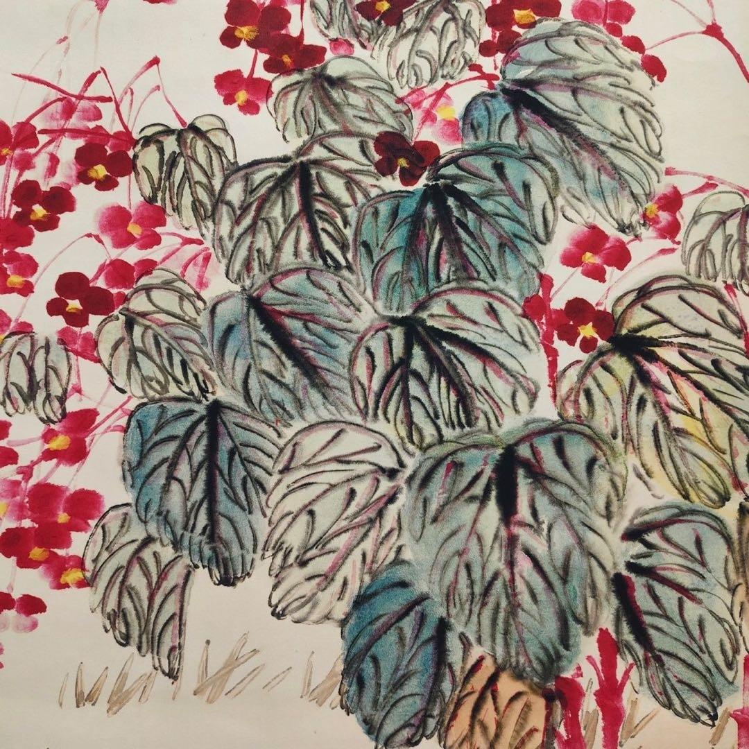 齐白石 草虫图 中国画 掛け軸 水墨画 和室 玄関 茶室 壁掛け 美術品