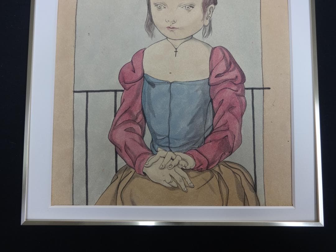 藤田嗣治 小さな家政婦 1963年頃　肉筆水彩画　紙本著色・レオナールフジタ
