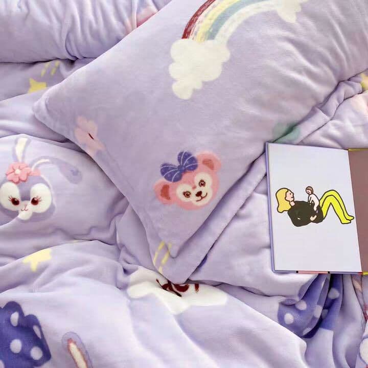 ?ステーラルちゃん?厚手暖かい可愛いベッド寝具掛け布団カバー3点、4点セット☆