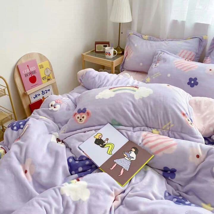 ?ステーラルちゃん?厚手暖かい可愛いベッド寝具掛け布団カバー3点、4点セット☆