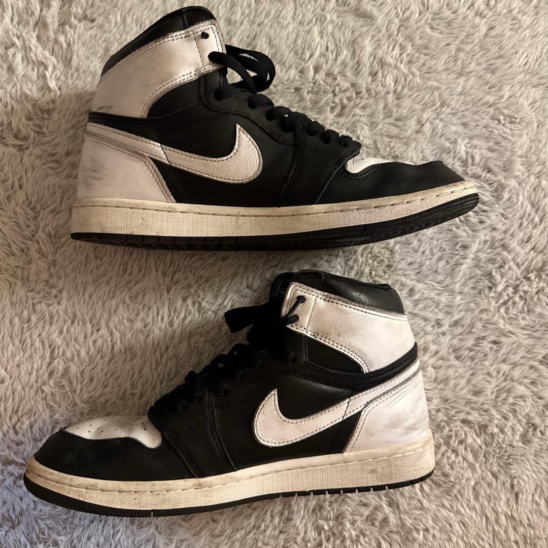 Nike Air Jordan 1 黒白 ハイカットシューズ