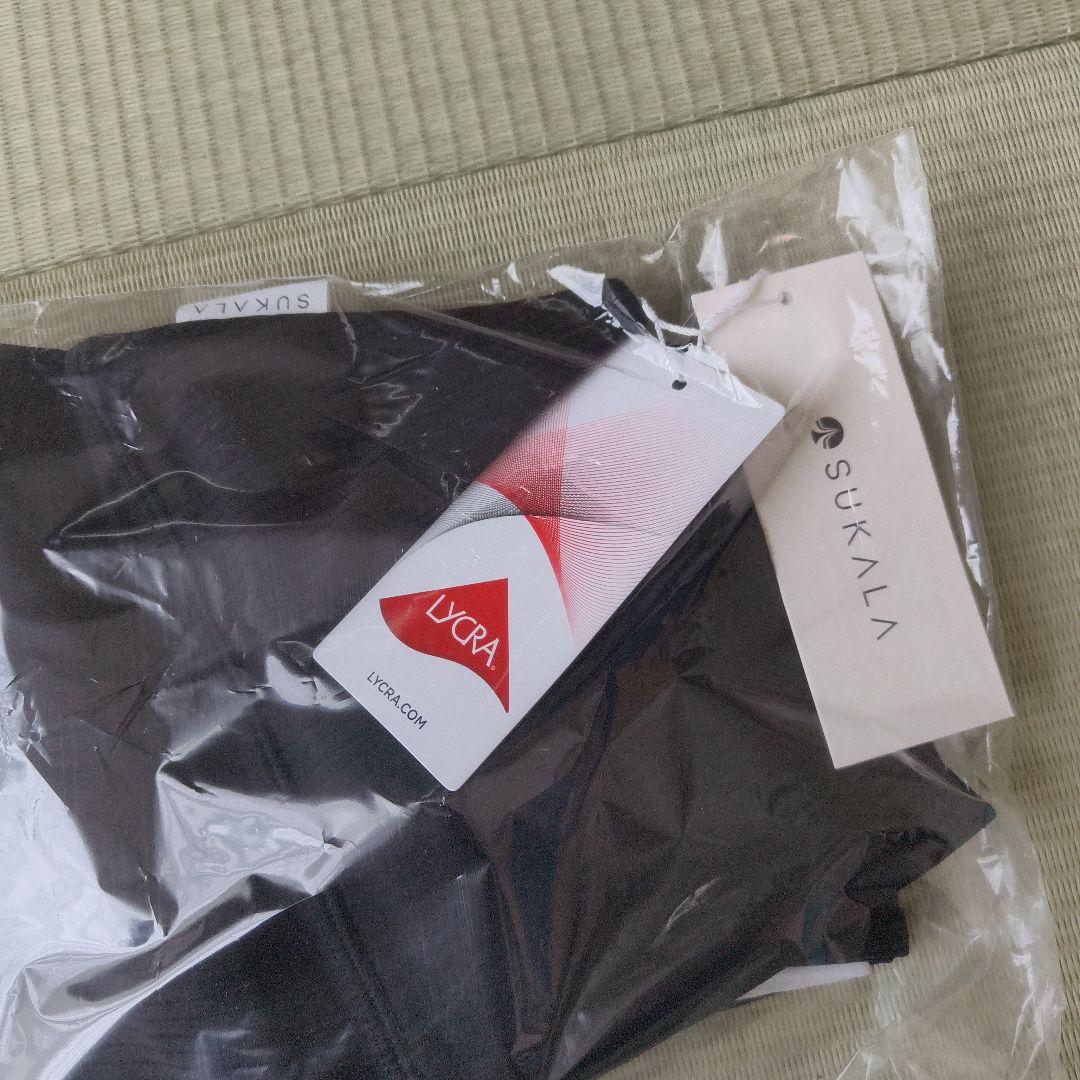 スカーラ ブラック ベーシックリブ レギンス ヨガパンツ Mサイズ