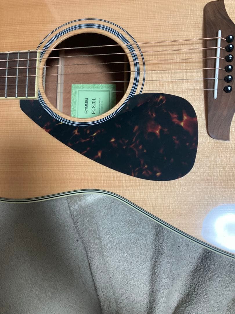 YAMAHA FG820L 左利き用　アコギ　カポ、チューナー付き