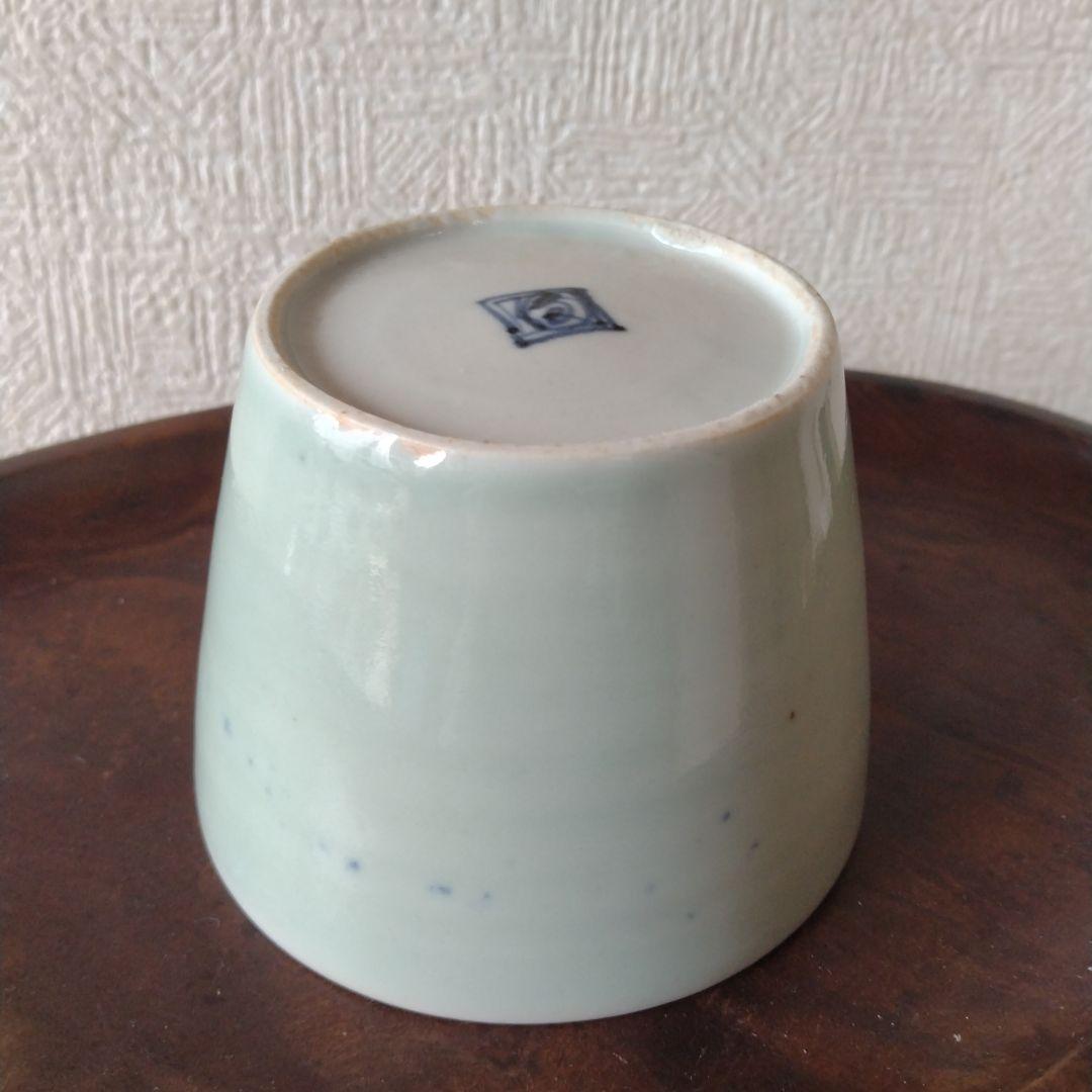 古伊万里青磁染付大振り蕎麦猪口