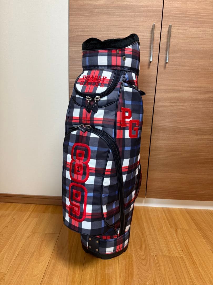 新品未使用 PEARLY GATES チェック キャディバック アイアンカバー付