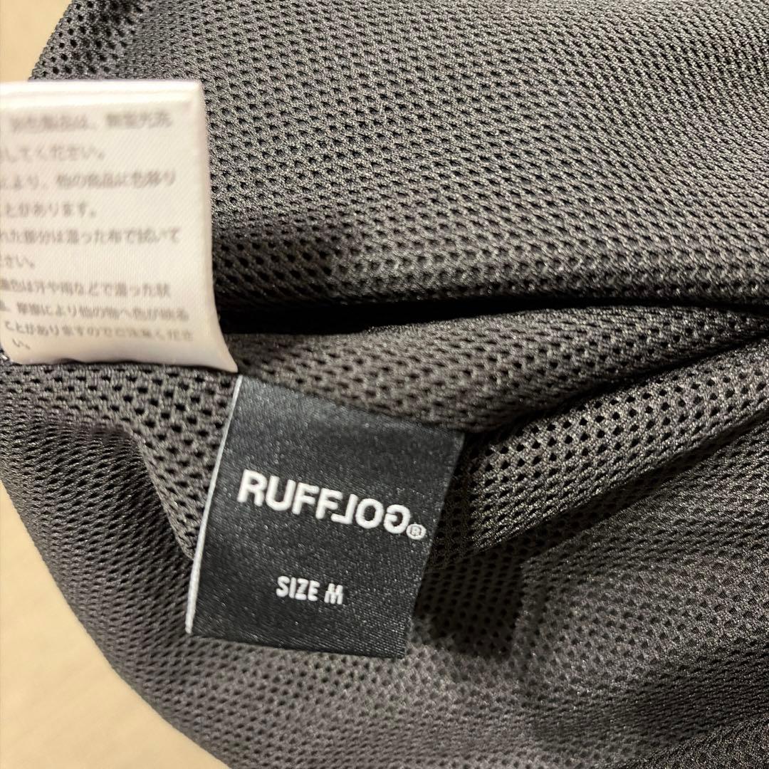 超美品❗️ラフロッグ　RUFFROG ナイロンブラックジャケット　ドローコード