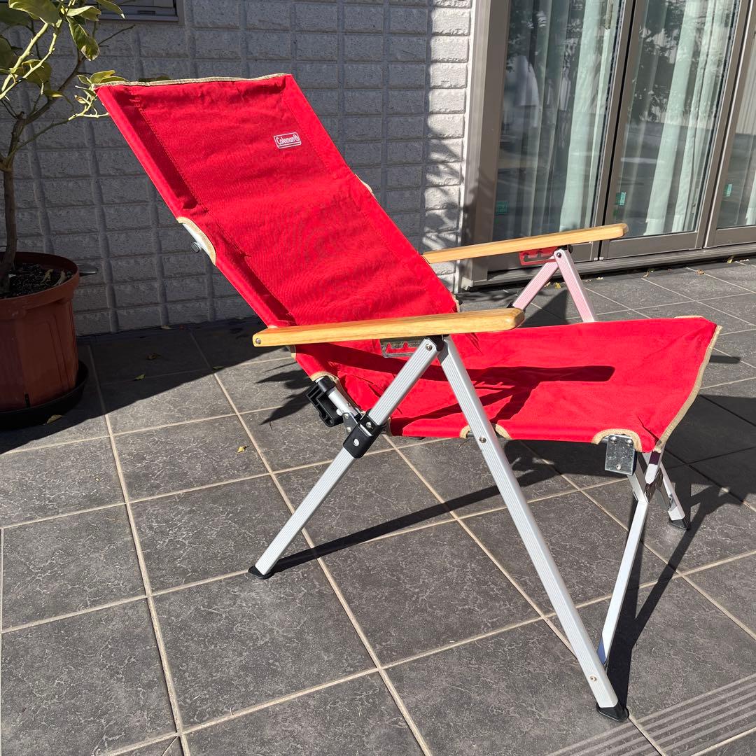 ★希少★美品Coleman Lay Chair コールマン　レイチェア レッド②