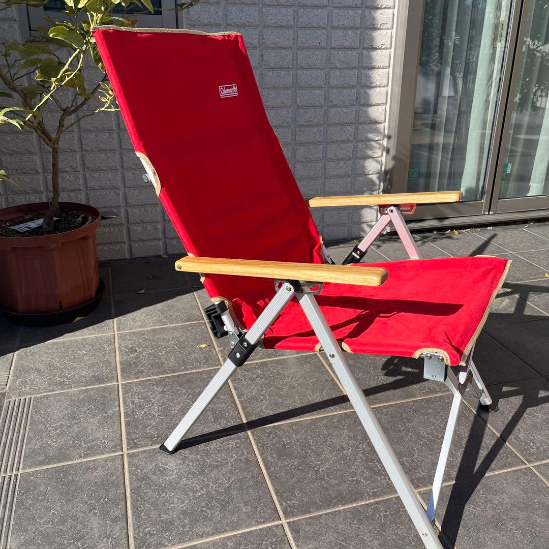 ★希少★美品Coleman Lay Chair コールマン　レイチェア レッド②