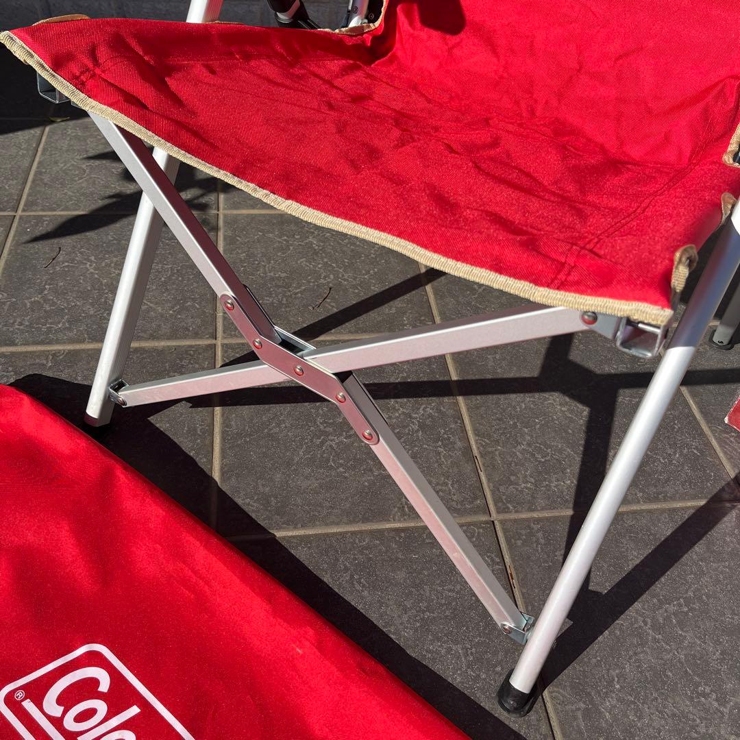 ★希少★美品Coleman Lay Chair コールマン　レイチェア レッド②