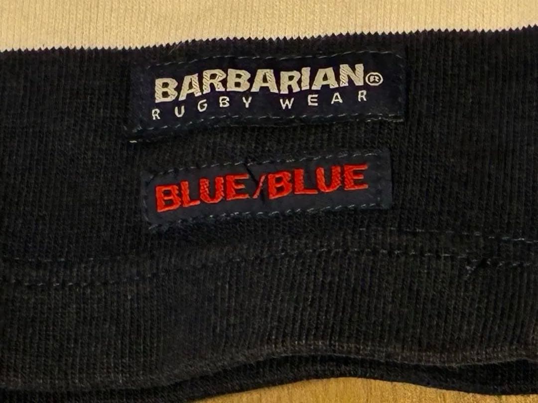 レア物BARBARIAN × BLUE BLUEバーバリアン別注 ラガーシャツ
