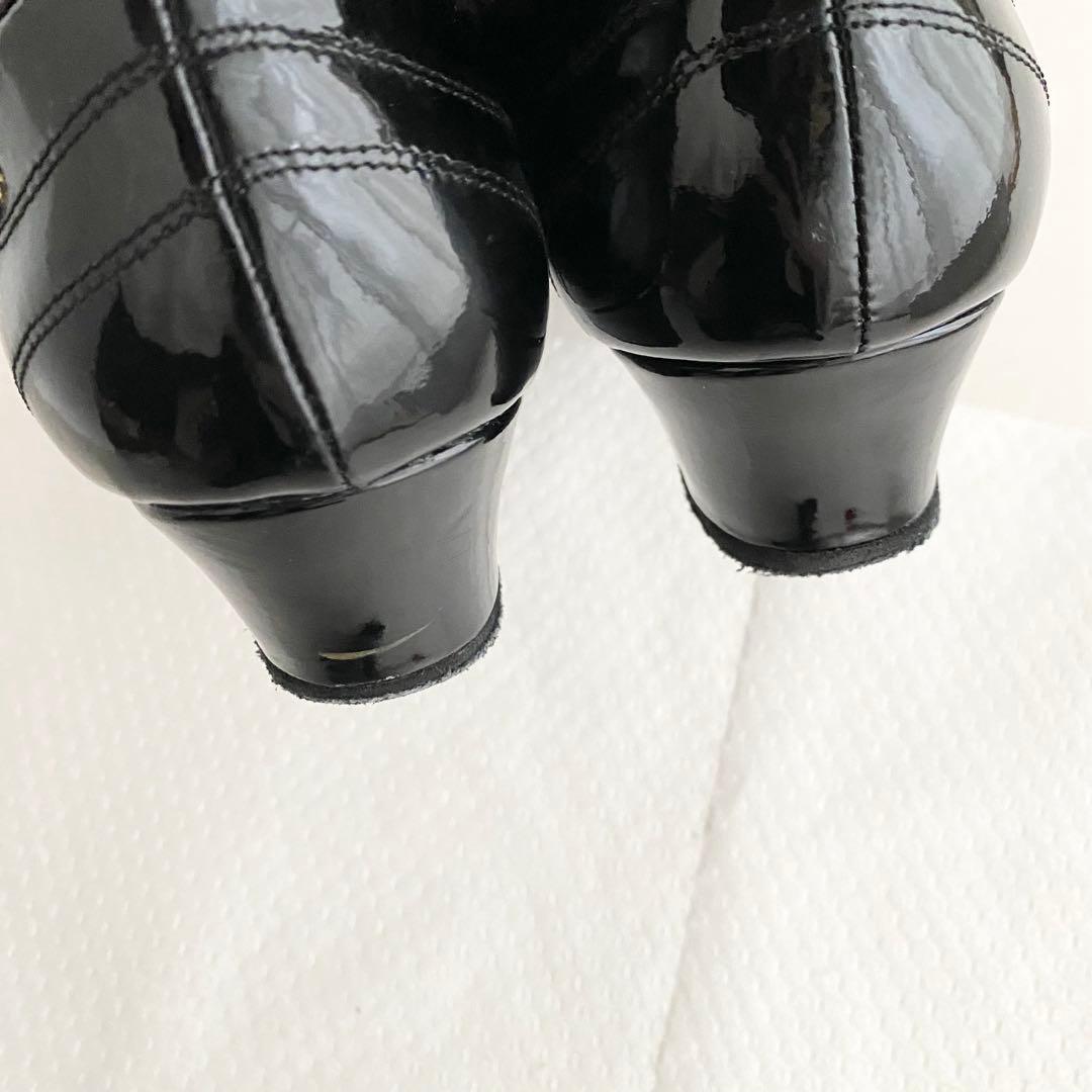 美品　Ads メンズ　社交ダンスシューズ　25cm ヒール4.5cm エナメル