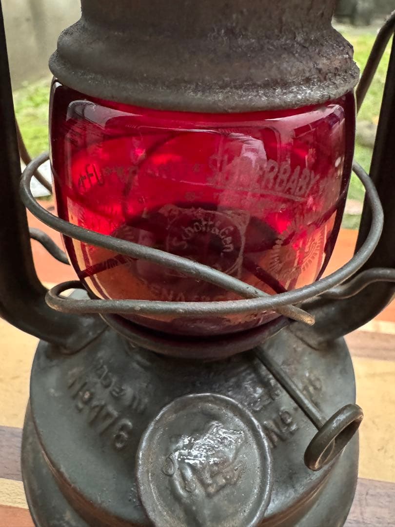ライト・ランタン FEUERHAND 176e olive drab Red Globe