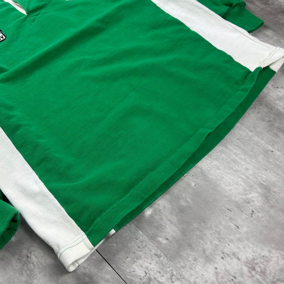 バーバリアン カナダ製 長袖 ラガーシャツ グリーン 2XL 6492
