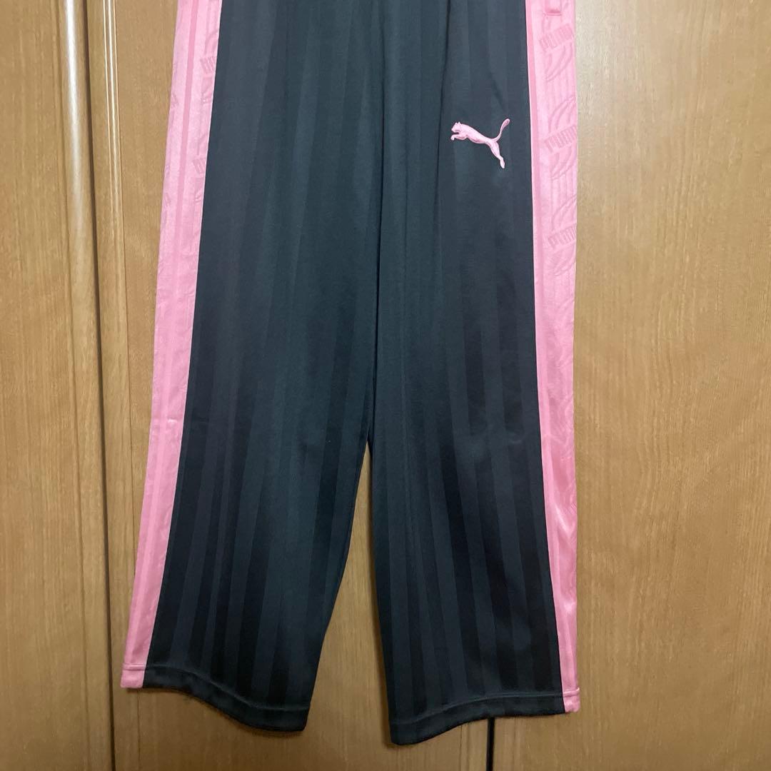 【美品】PUMA　プーマ　ジャージ上下　チャコールグレー×ピンク　SS