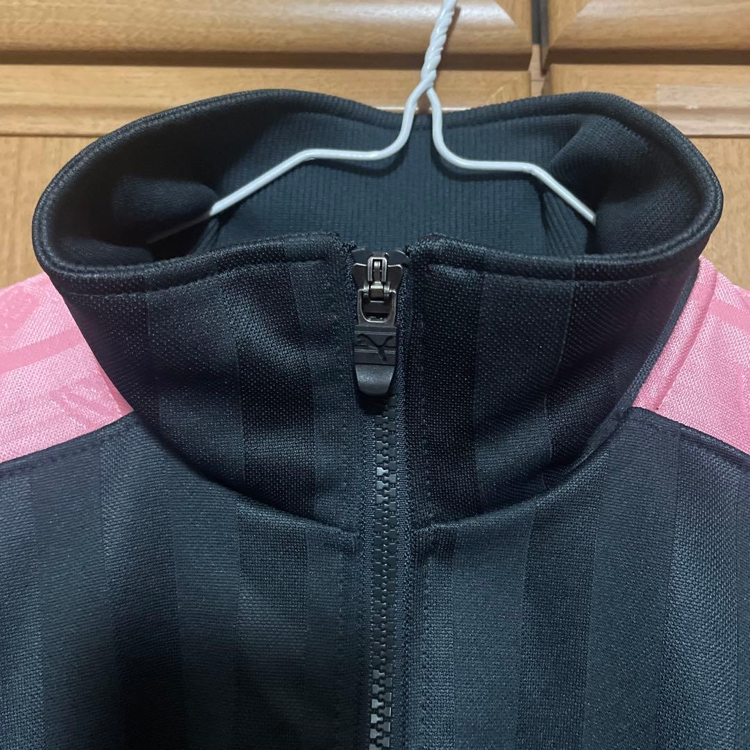 【美品】PUMA　プーマ　ジャージ上下　チャコールグレー×ピンク　SS