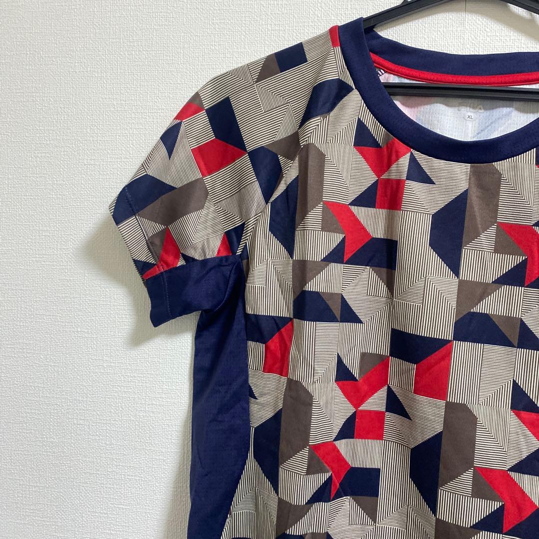FILA テニス　レディース　上下セット　XL M テニスウェア　赤　柄