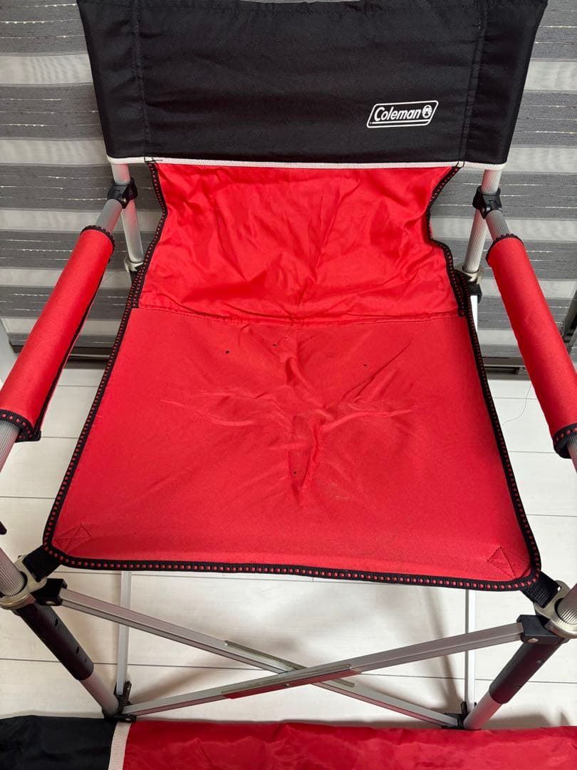 Coleman スリムキャプテンチェア　赤黒①