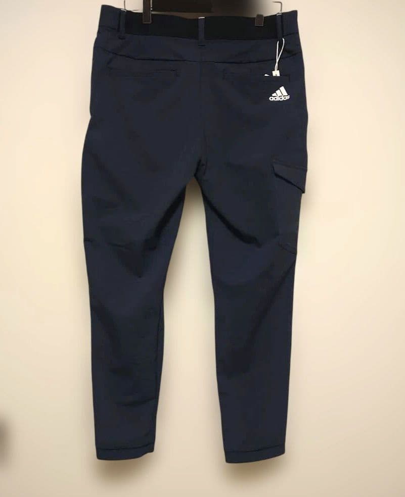 【新品未使用】adidas ストレッチ　9分丈　ネイビー パンツ　size85